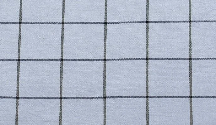 Washed Cotton Sky & Blk Square