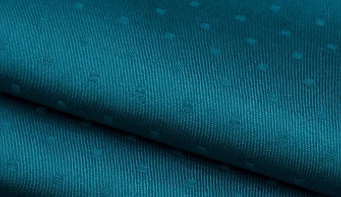 Premium Woven Cotton Sateen Geometry Lagoon