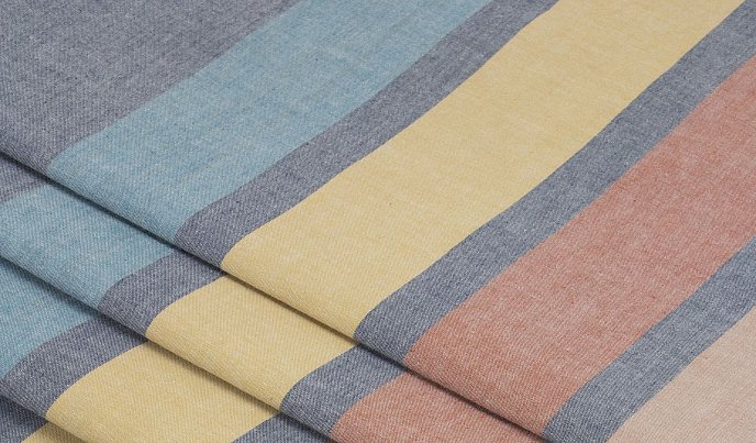 Washed Cotton Denim & Color Stripes